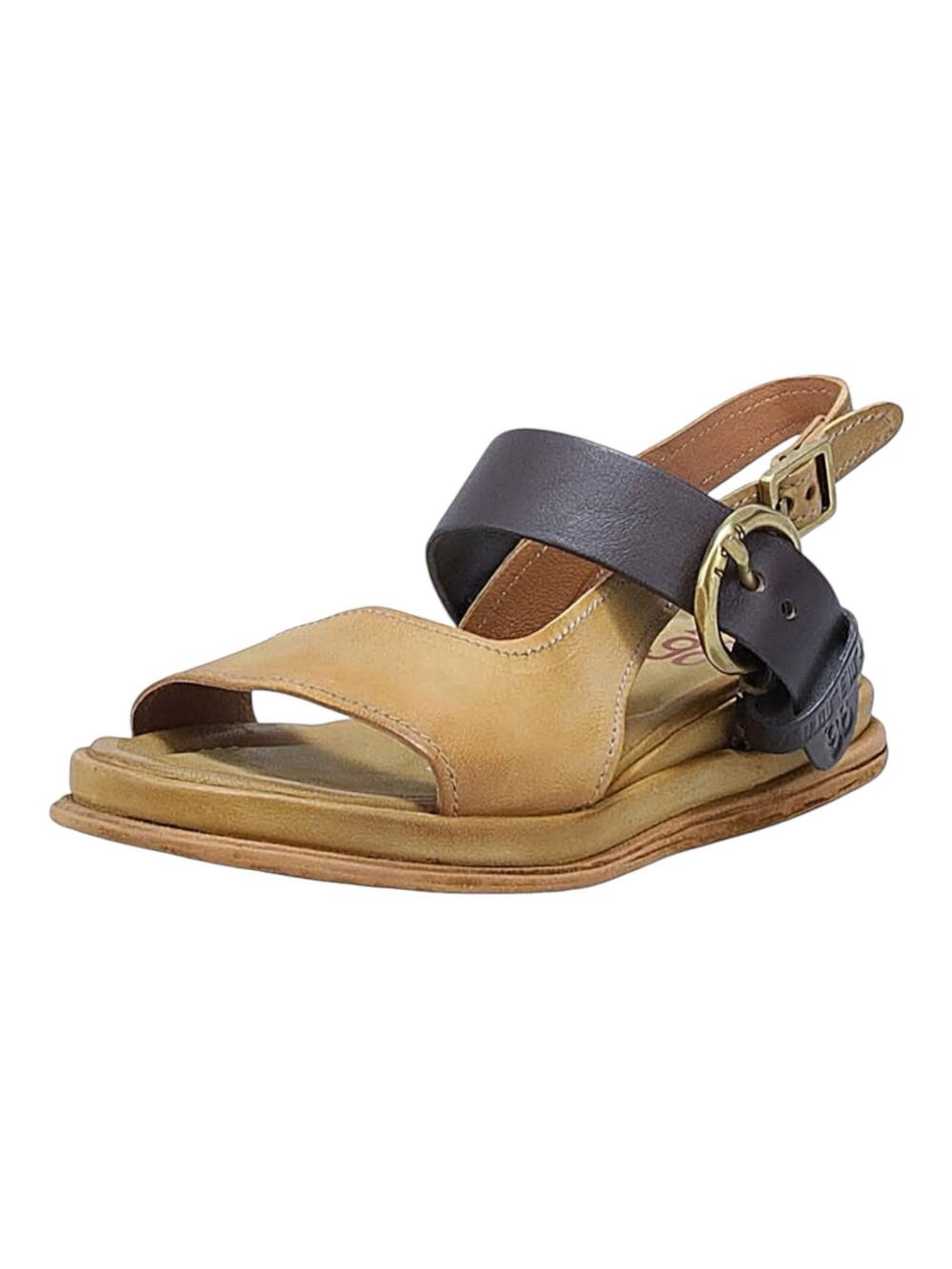 A.S.98 Segar Leather Strap Buckle Sandals In Cumin Brown Size 41